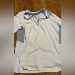 White and Gray Puma Women’s Golf Quarter-Zip Pullover